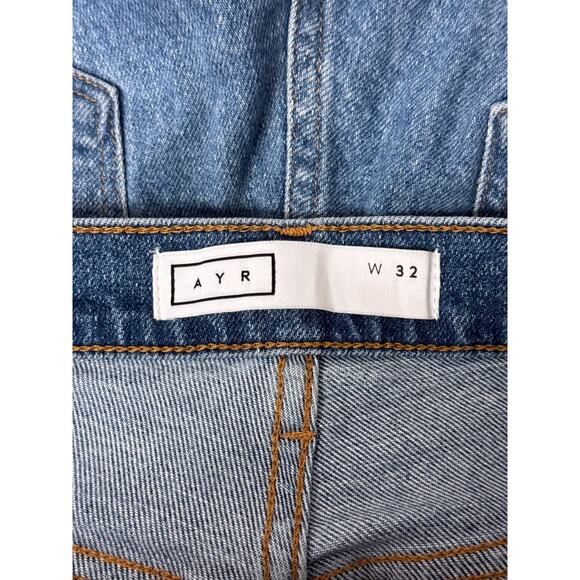 AYR Jeans 32 Womens The Yes Yes Yes Straight Leg Ripped Knee Denim - Picture 6 of 8